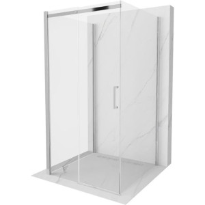 Mexen Omega kabina prysznicowa 3-ścienna 100 x 100 cm, transparent, chrom