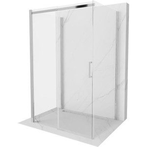 Mexen Omega kabina prysznicowa 3-ścienna 110 x 80 cm, transparent, chrom