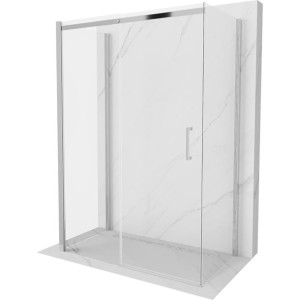 Mexen Omega kabina prysznicowa 3-ścienna 140 x 80 cm, transparent, chrom