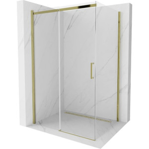 Mexen Omega kabina prysznicowa rozsuwana 110 x 90 cm, transparent, złoty -