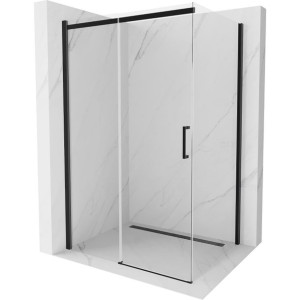 Mexen Omega kabina prysznicowa rozsuwana 130 x 90 cm, transparent, czarny -