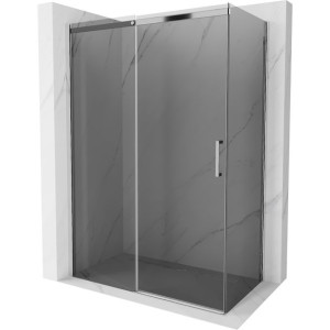 Mexen Omega kabina prysznicowa rozsuwana 140 x 80 cm, grafit, chrom - 825-1