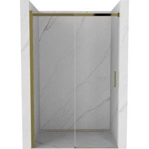 Mexen Omega drzwi prysznicowe rozsuwane 110 cm, transparent, złote