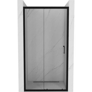 Mexen Apia drzwi prysznicowe rozsuwane 115 cm, transparent, czarne