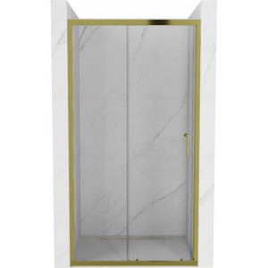 Mexen Apia drzwi prysznicowe rozsuwane 150 cm, transparent, złote