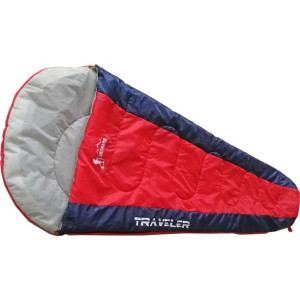Śpiwór Traveler Granatowo Czerwony 210x80/50cm Enero Camp