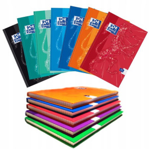7 x BRULION OXFORD Esse Twardy A5/80K KRATKA MARGINES  Zestaw MIX