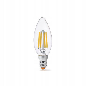 Żarówka LED Filament E14 C35 6W - Ciepły Biały