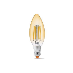 Żarówka LED Filament E14 C35 6W AMBER - Ciepły Bia