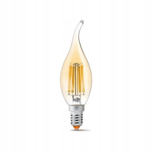 Żarówka LED Filament E14 C35 6W FLAME AMBER - Ciep