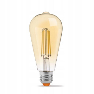 Żarówka LED Filament E27 6W ST64 Ściemnialna - cie