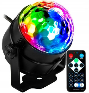 Kula Dyskotekowa Led Projektor Disco Rgb Pilot