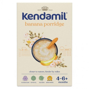 Kendamil, Mleczno Zbożowa Kaszka z bananem, 150g, 4m+