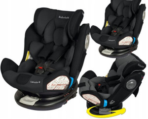 Babysafe Labrador Golden Obrotowy 360 Fotelik Samochodowy Black