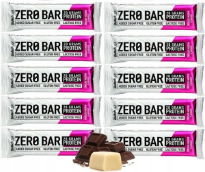 Biotech baton zero 50g x 10 bar czekolada-marcepan