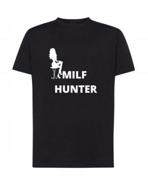 T-Shirt koszulka nadruk milf hunter Rozm.XS