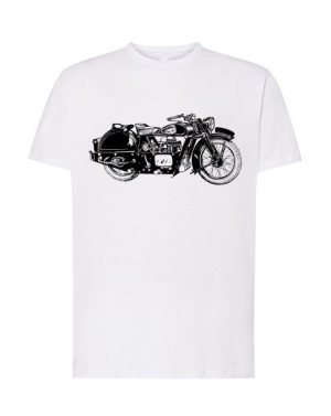 T-Shirt koszulka nadruk motor vintage r.XL