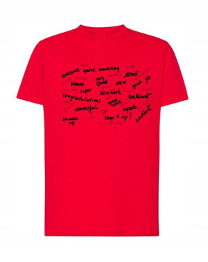 T-Shirt koszulka nadruk napisy Well Done r.L