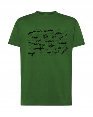 T-Shirt koszulka nadruk napisy Well Done r.L