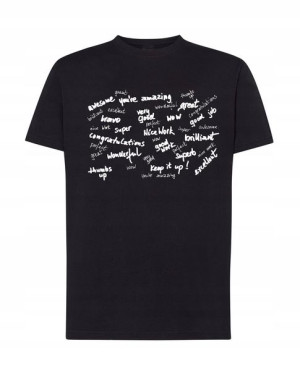 T-Shirt koszulka nadruk napisy Well Done r.S