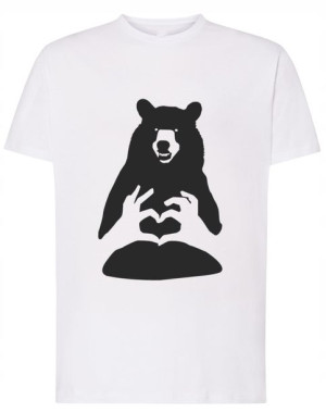 T-Shirt koszulka nadruk Niedźwiedź LOVE r.3XL