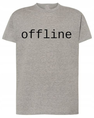 T-Shirt koszulka nadruk OFFLINE Rozm.L