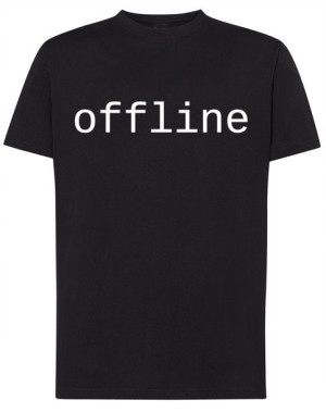 T-Shirt koszulka nadruk OFFLINE Rozm.M