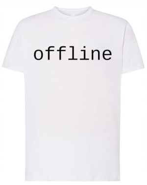 T-Shirt koszulka nadruk OFFLINE Rozm.XL