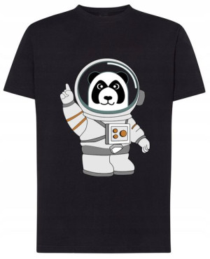 T-Shirt koszulka nadruk Panda astronauta r. 3XL