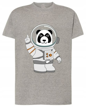T-Shirt koszulka nadruk Panda astronauta r. L