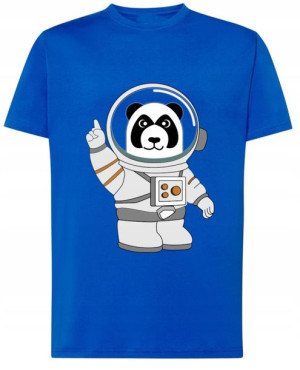 T-Shirt koszulka nadruk Panda astronauta r. M