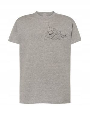 T-Shirt koszulka nadruk Pies i kot Rozm.5XL