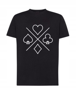 T-Shirt Koszulka nadruk Pik Kier Karty Rozm.XXL