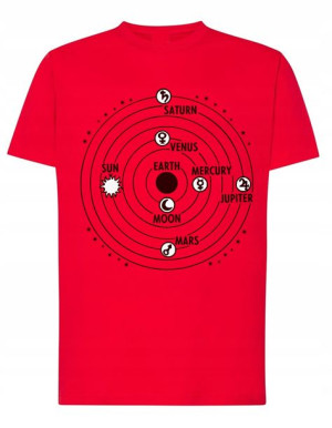 T-Shirt koszulka nadruk planety Ziemia r.L
