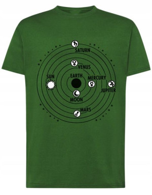 T-Shirt koszulka nadruk planety Ziemia r.S