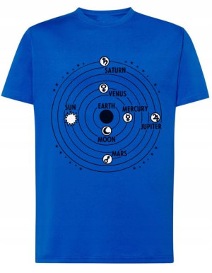 T-Shirt koszulka nadruk planety Ziemia r.S