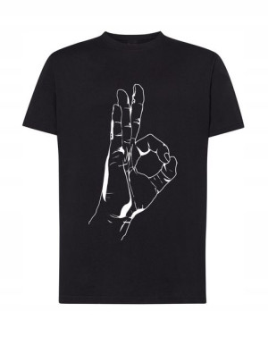 T-Shirt koszulka nadruk ręka OK Rozm.3XL