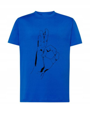 T-Shirt koszulka nadruk ręka OK Rozm.XS