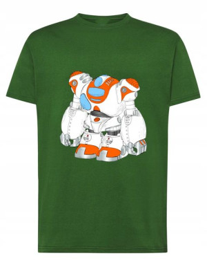 T-Shirt koszulka nadruk Robot android r.4XL