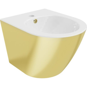 Mexen Lena bidet wiszący, biały/złoty - 35224806