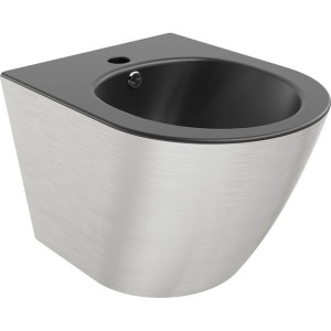Mexen Lena bidet wiszący, czarny mat/srebrny wzór linie - 35224873
