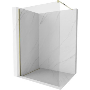 Mexen Kioto ścianka prysznicowa 50 x 200 cm, transparent 8 mm, złoty