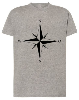 T-Shirt koszulka nadruk Róża wiatrów KOMPAS r.3XL