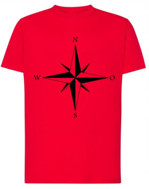 T-Shirt koszulka nadruk Róża wiatrów KOMPAS r.XXL
