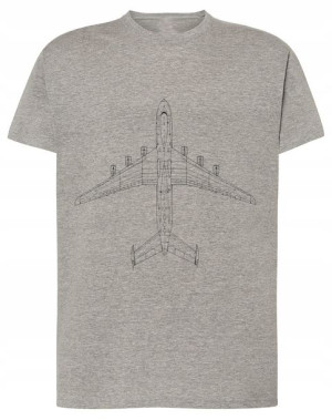 T-Shirt koszulka nadruk Samolot Rozm.4XL