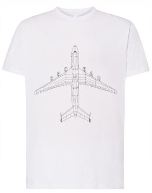 T-Shirt koszulka nadruk Samolot Rozm.5XL