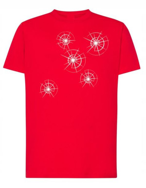 T-Shirt koszulka nadruk Ślady po KULACH r.3XL