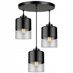 Lampa Wisząca Sufitowa Żyrandol Plafon Led Szklana