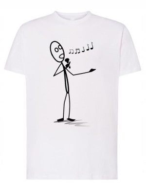 T-Shirt koszulka nadruk Śpiewak muzyka r.3XL