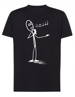 T-Shirt koszulka nadruk Śpiewak muzyka r.S